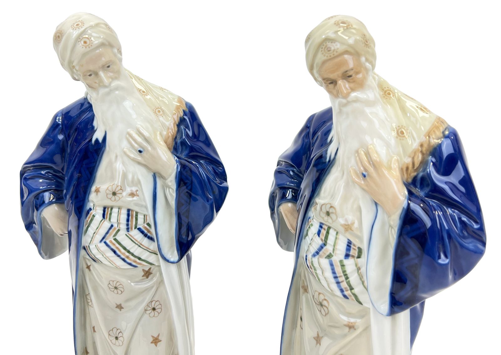 Two Royal Copenhagen Porcelain Figurine Of Nathan The Wise photo for sale