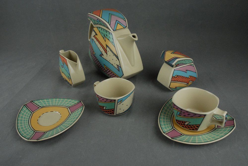 German Flash Tea Set By Dorothy Hafner For Rosenthal, 1980s, Set Of 7 photo furniture