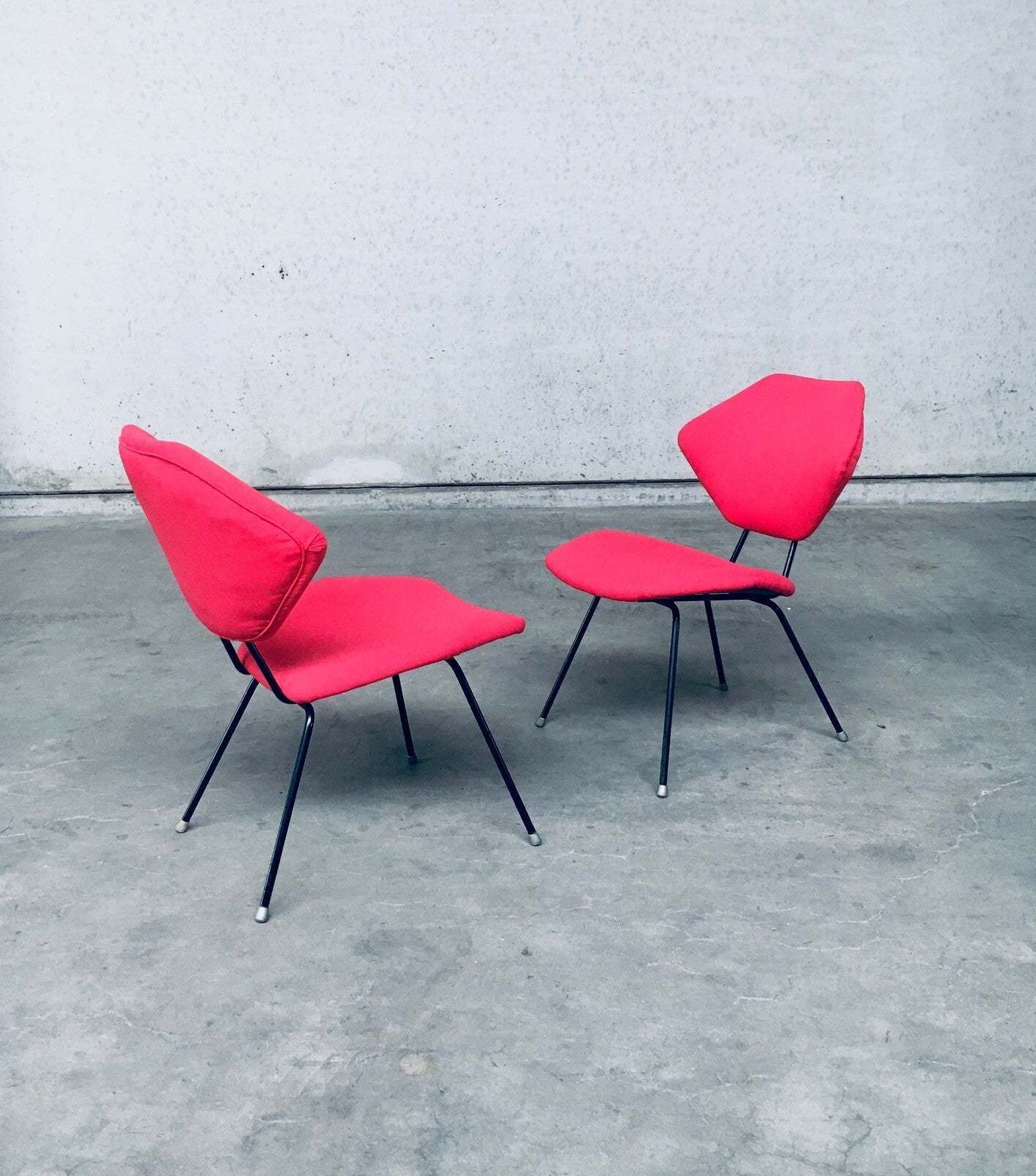 photo for sale Midcentury Modern Design Low Side Chair Set Italy 1950s