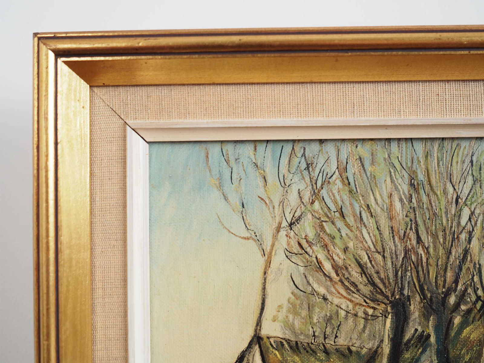 Schilderij „The Farm Under The Willows", Scandinavisch Design, Jaren 1960 photo vinterior