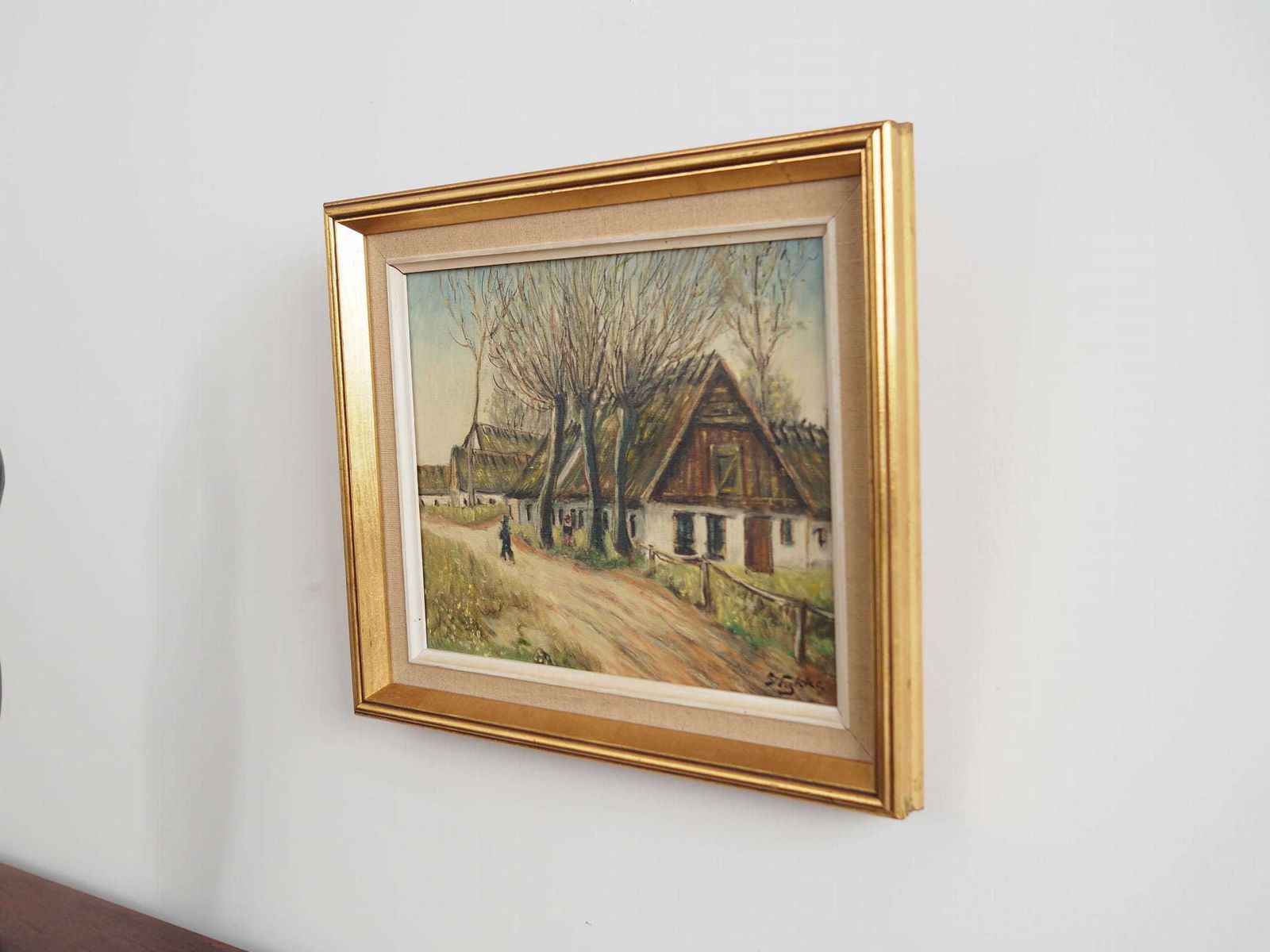 409.0 Schilderij „The Farm Under The Willows", Scandinavisch Design, Jaren 1960 photo