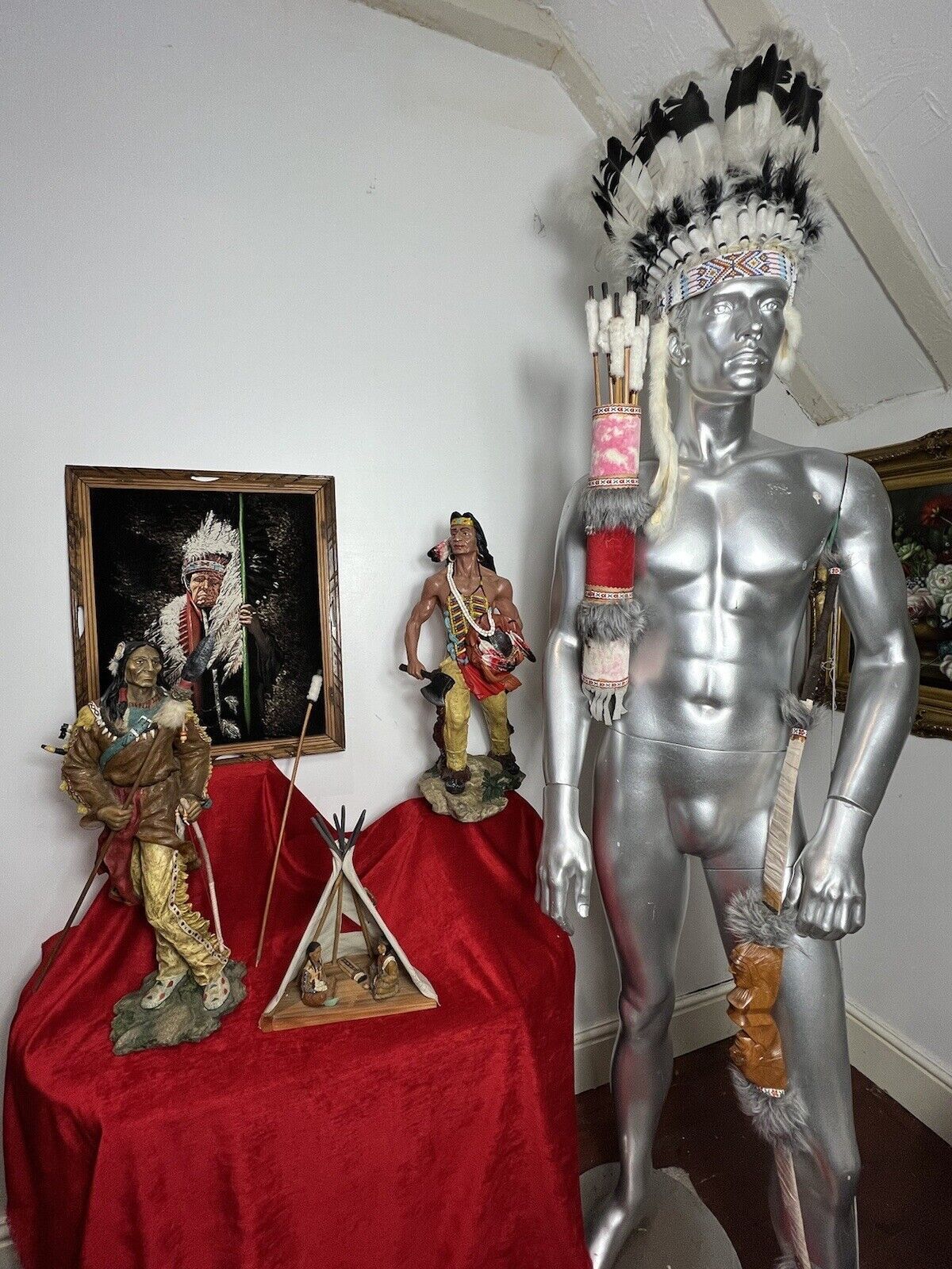 Mesmerising Collection Of Big Chief Sitting Bull Native American Memorabilia photo furniture