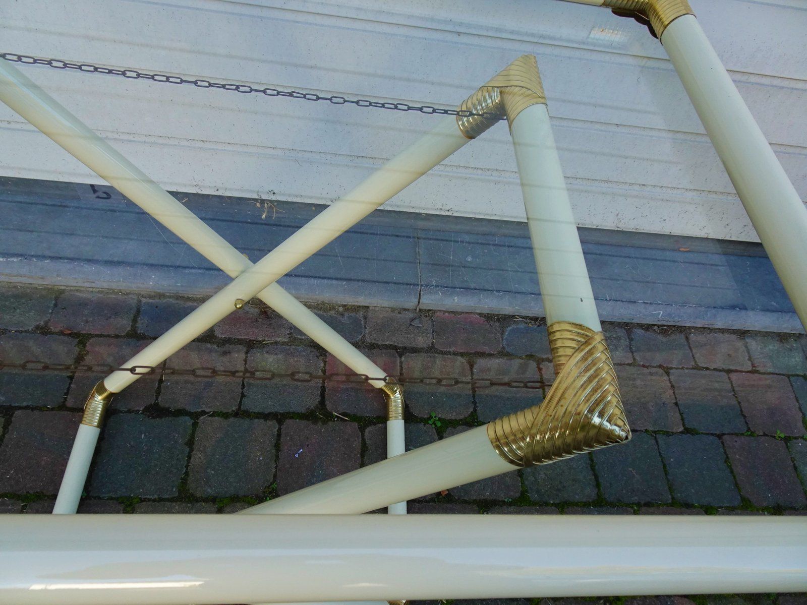 Vintage Lacquered Metal Butler Folding Table 1970s photo buy