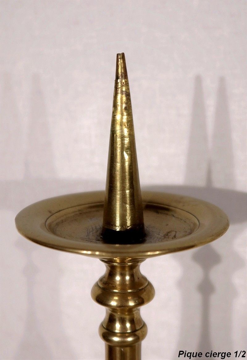 Pair Of Candlesticks In Gilt Bronze Mid 19th Century photo 1333.85