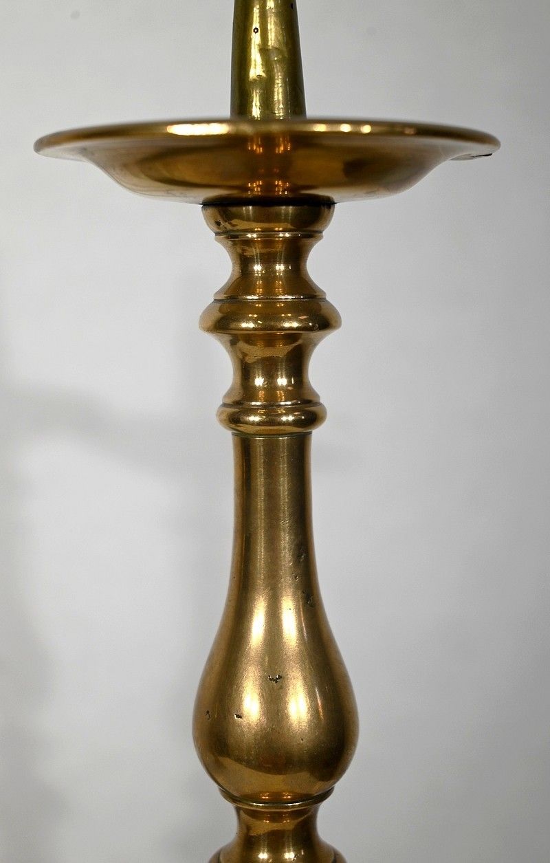 Pair Of Candlesticks In Gilt Bronze Mid 19th Century photo buy