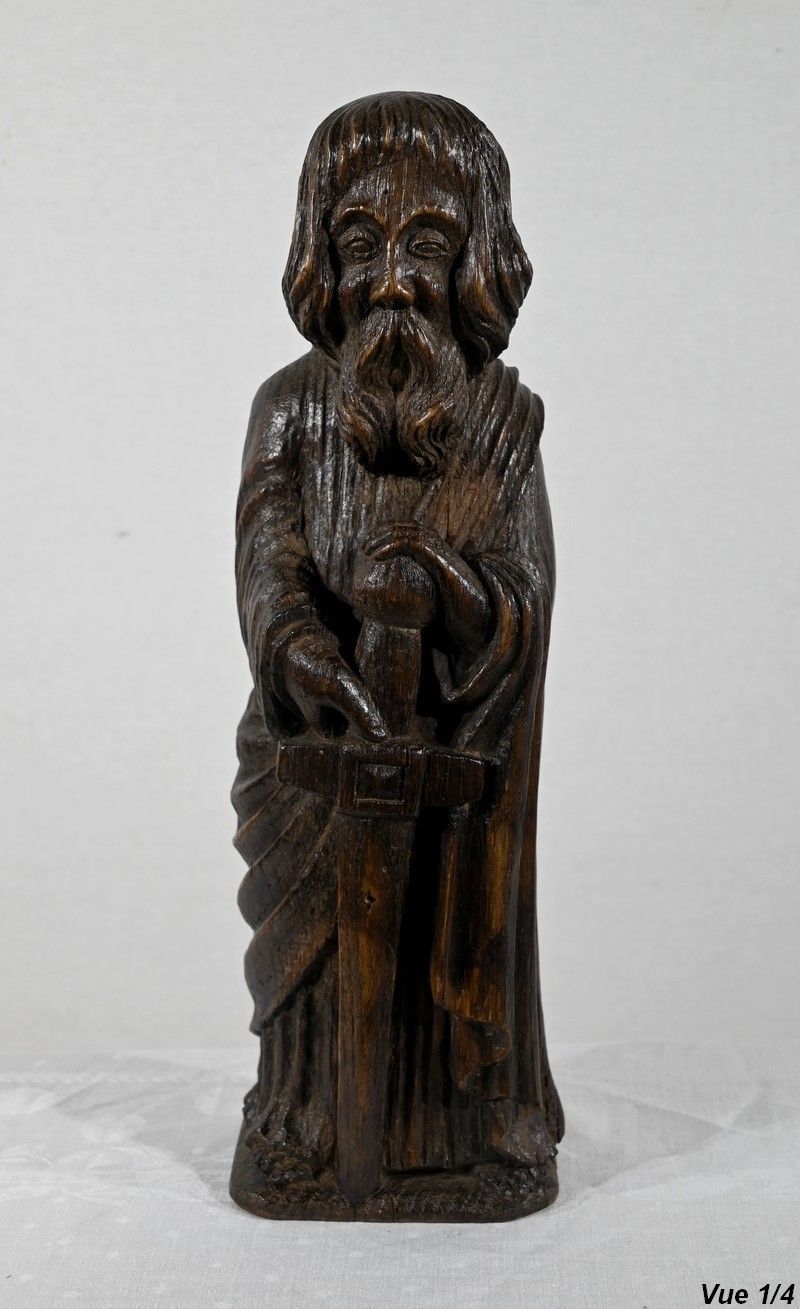 Oak Statue Of Saint Paul Mid 19th Century photo Art