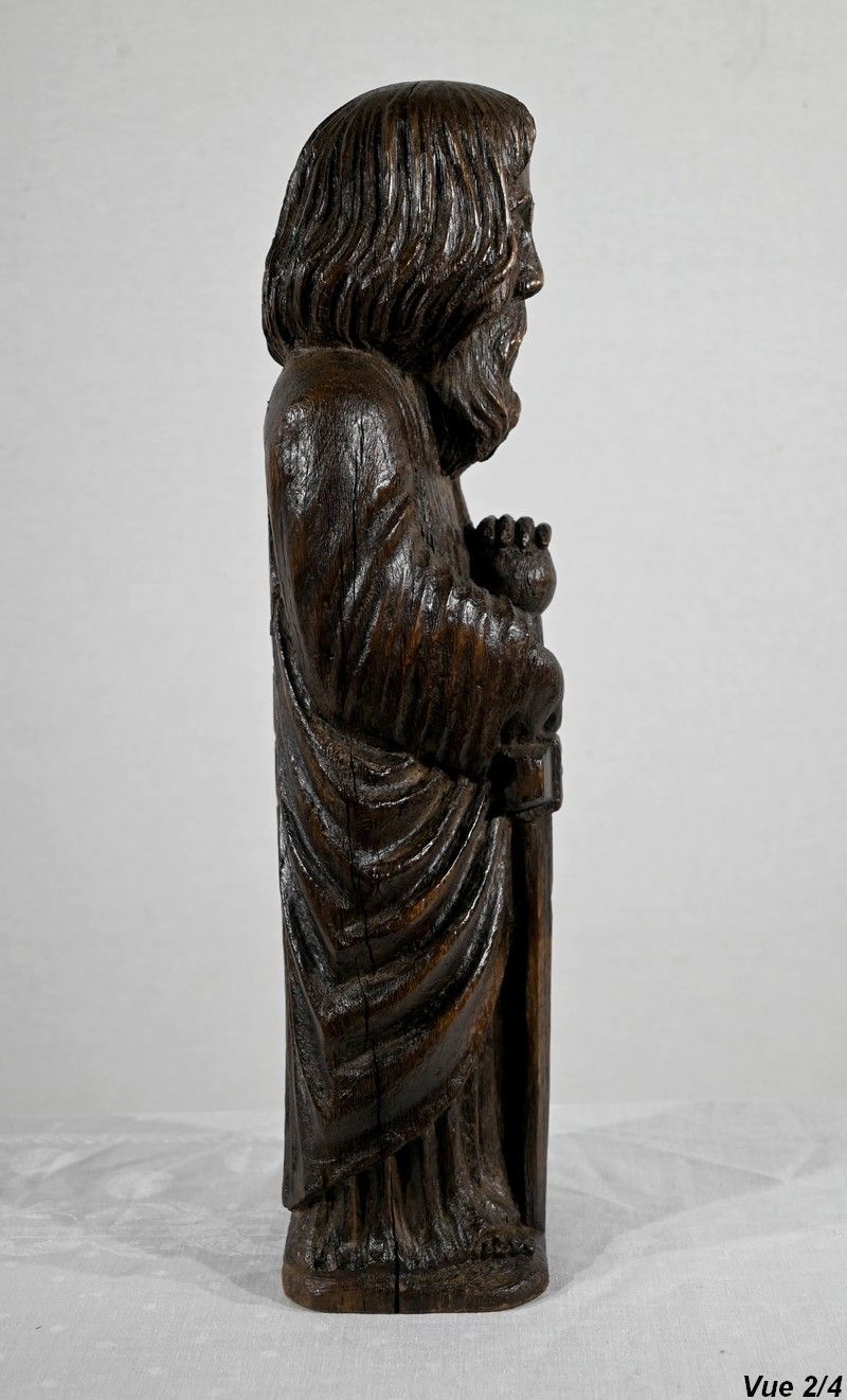 photo for sale Oak Statue Of Saint Paul Mid 19th Century