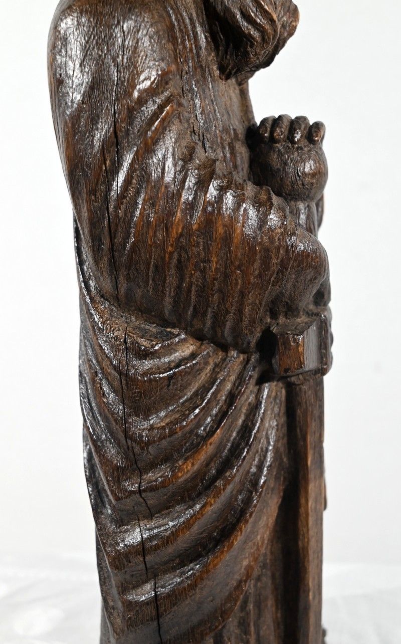 834.3 Oak Statue Of Saint Paul Mid 19th Century photo