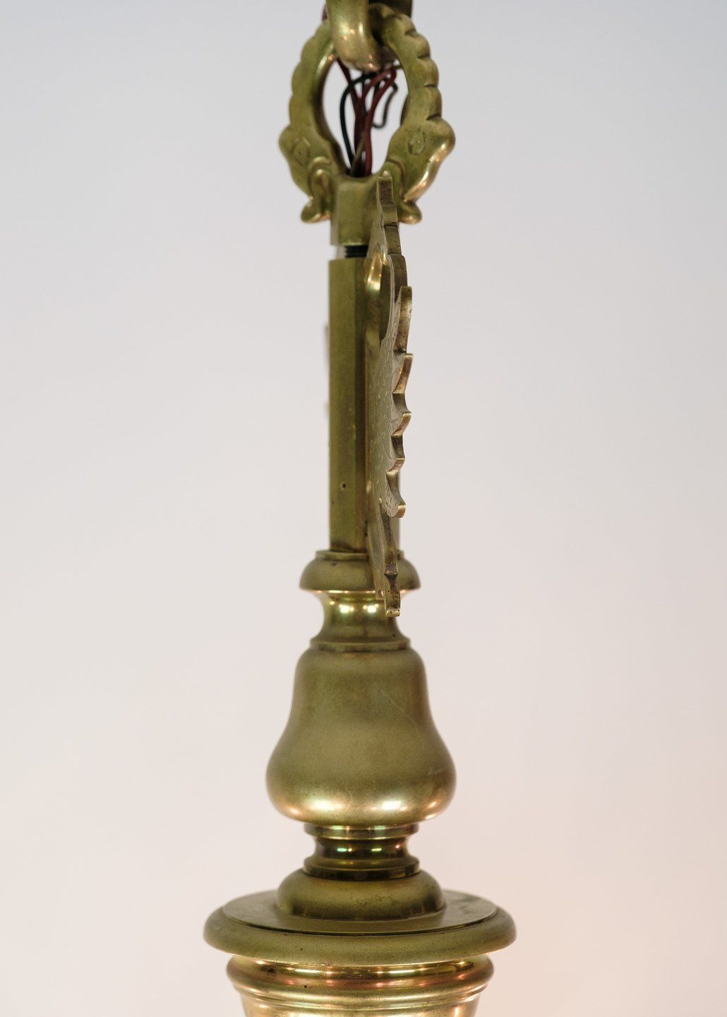 Church Chandelier With Eight Arms In Brass From 1920s photo buy
