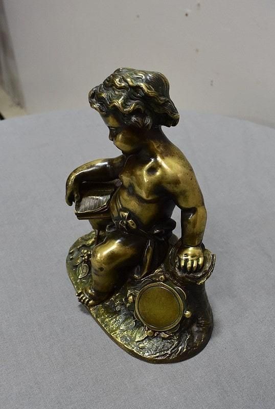 Bronze Child Musician   Late 19th Century photo for sale