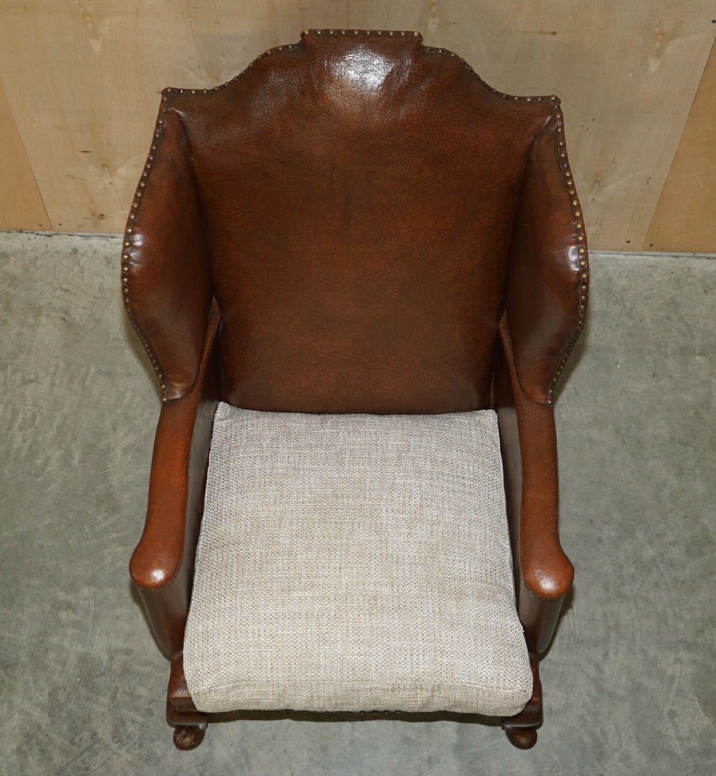 Furniture Antique Pair Of Circa 1880 William Morris Carved Legged Wingback Armchairs photo