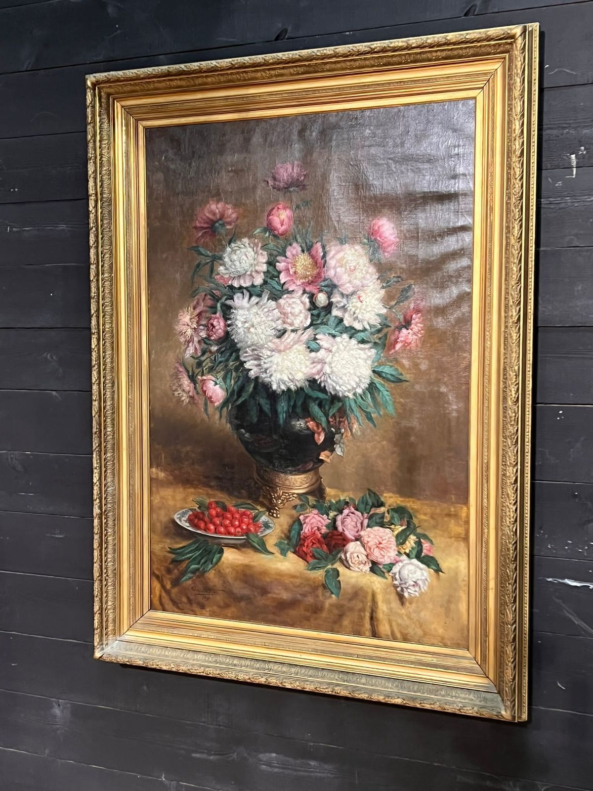 Beautiful Large 19th Century Oil Painting photo buy