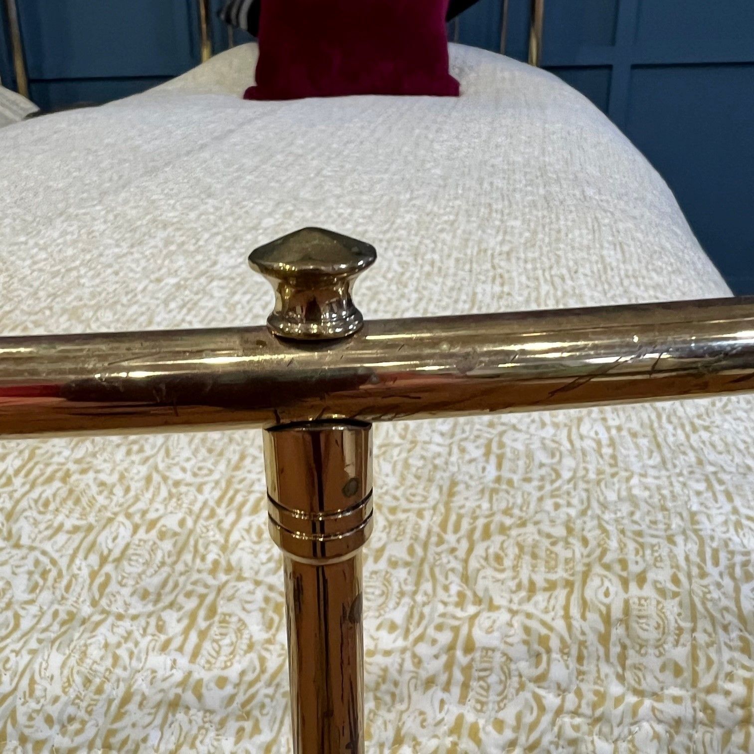 Pair Of Stunning Antique English Winfield Large Single Brass Beds photo 4080.0