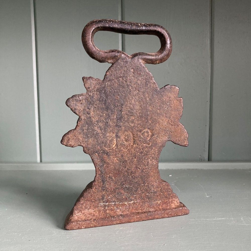 Victorian Cast Iron Door Stop   'Fruit Basket' photo Home Decor