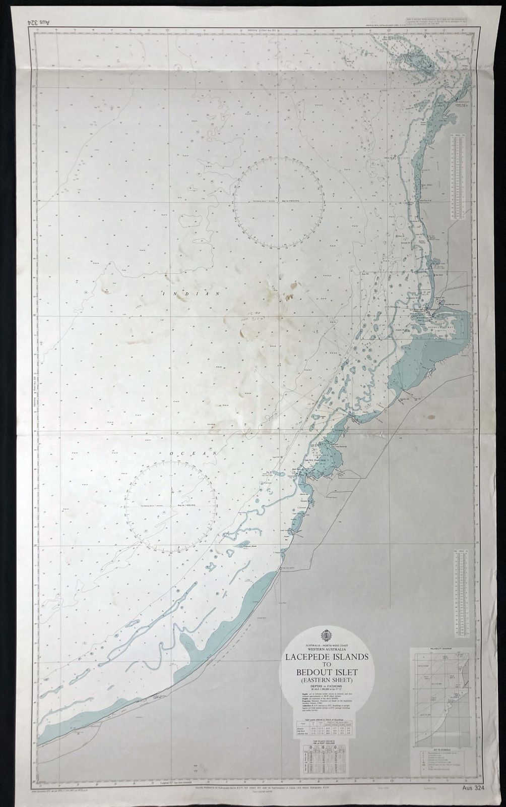 Nautical Chart Lacepede Islands To Bedout Islet Western Australia Aus 324 Ran 1978
