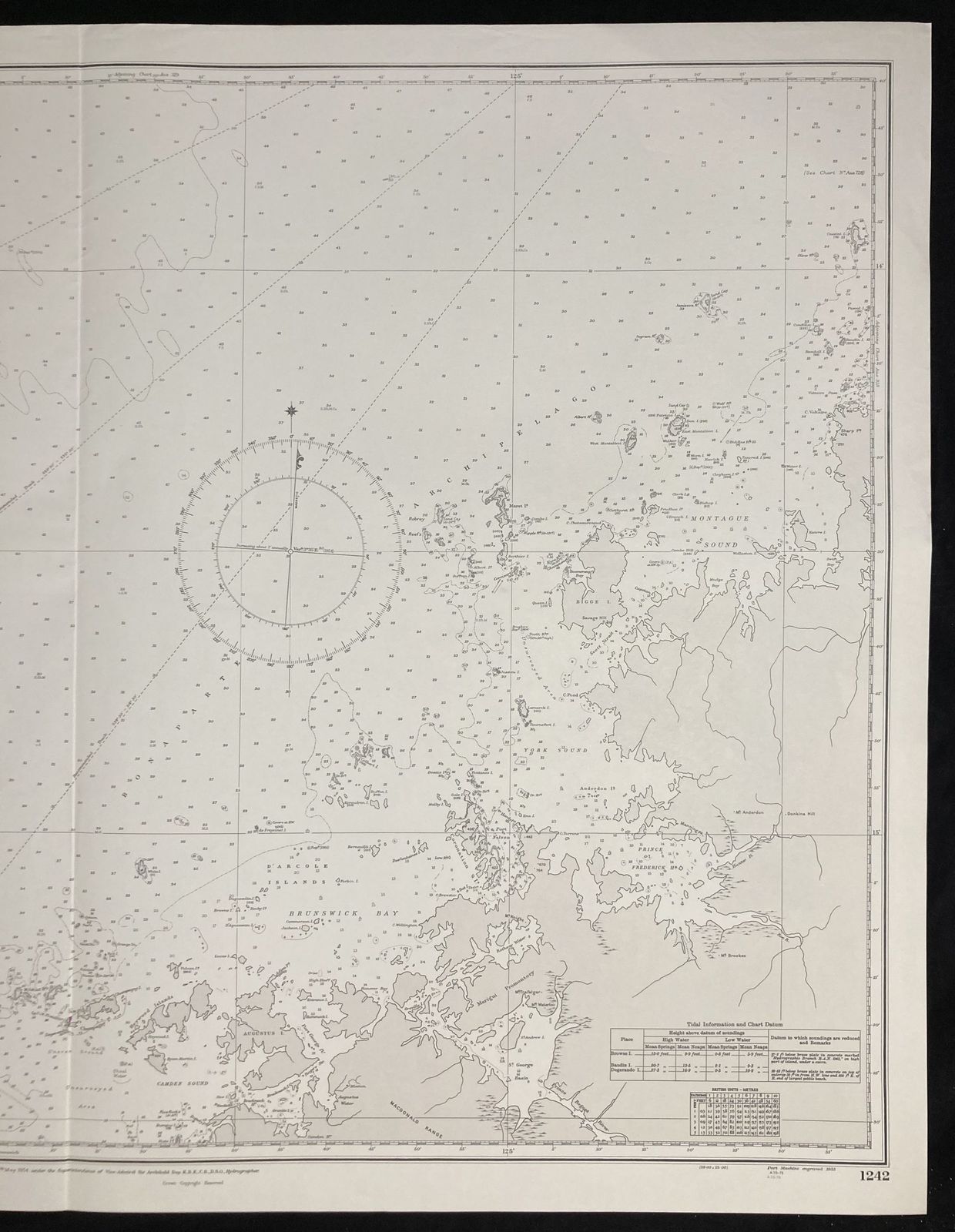 Nautical Chart Cape Voltaire To Adele Island North Australia Admiralty 1979 photo for sale