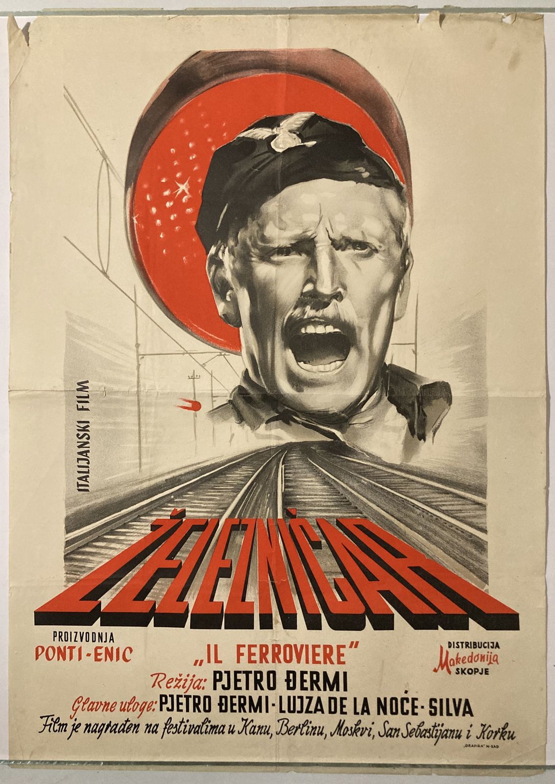Original Movie Poster The Railroad Man Il Ferroviere Pietro Germi 1956