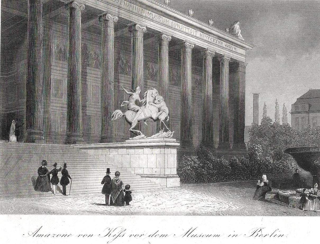 Amazone Von Kiss Berlin Museum Print Engraving 1845
