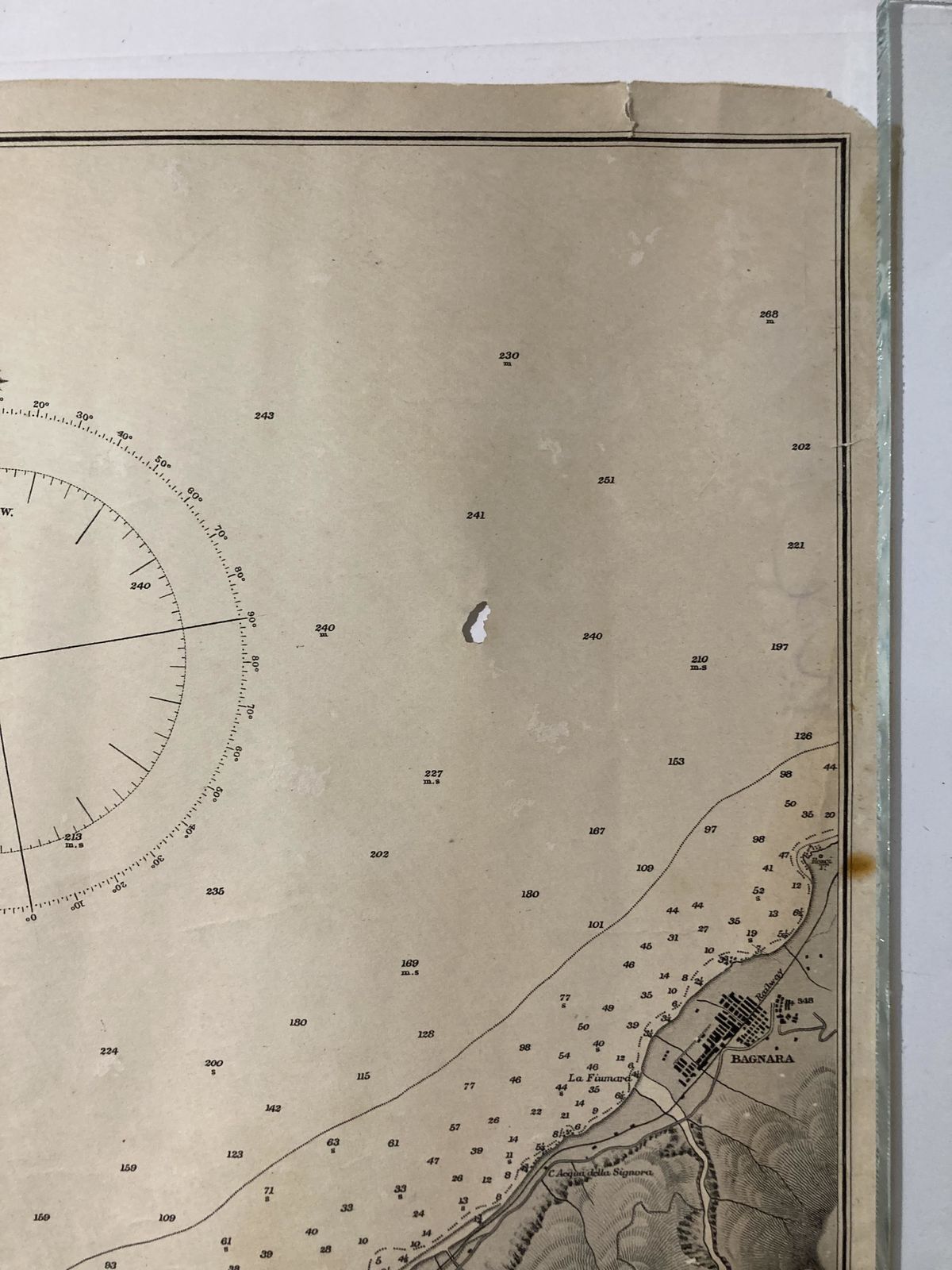 Nautical Chart Faro Messina Italy Admiralty Maritime 1889 photo Art