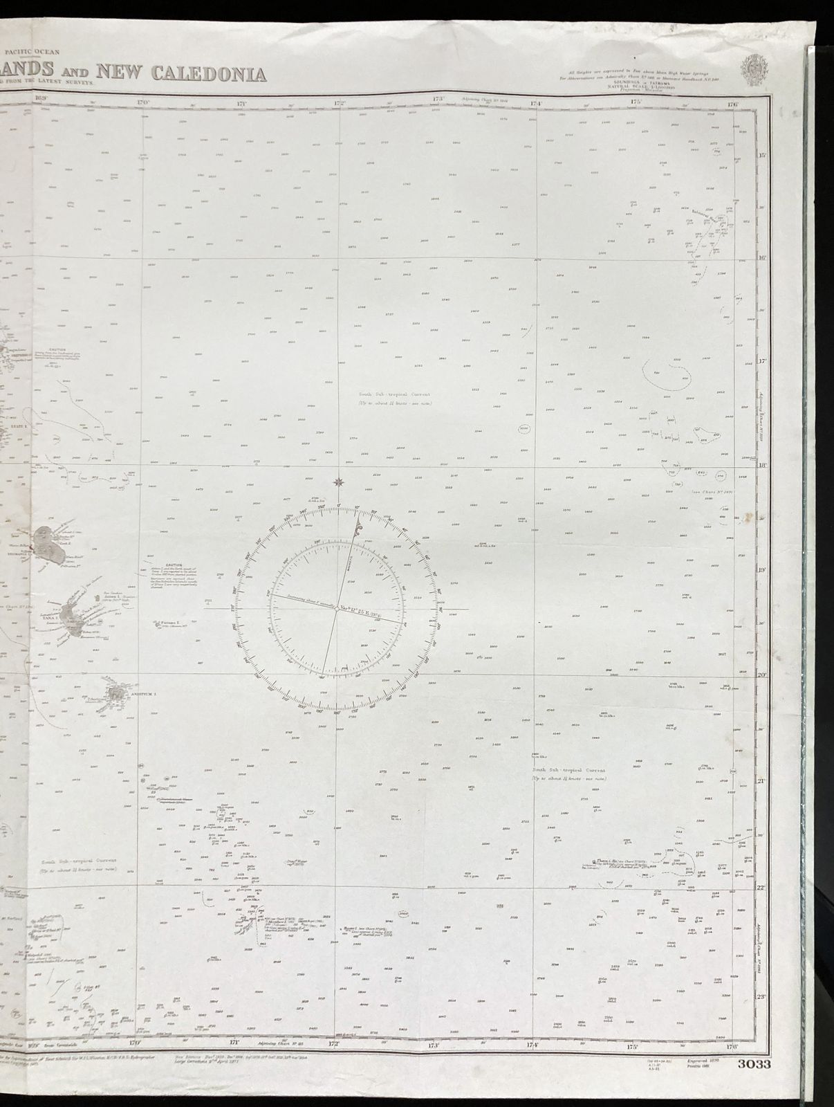 Nautical Chart New Hebrides Islands Admiralty Caledonia Pacific Admiralty 1971 photo furniture