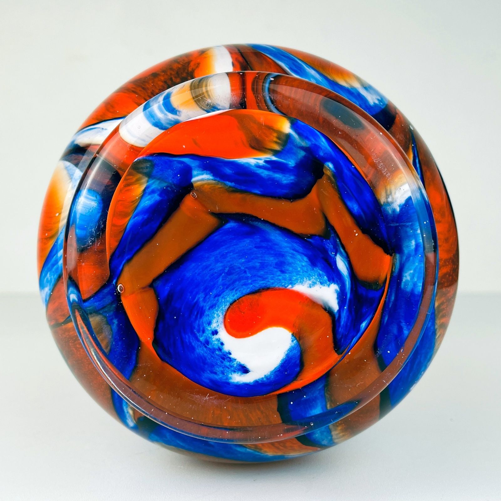Murano Glass Hand Cut Vase By Carlo Moretti Italy 1970s photo vinterior