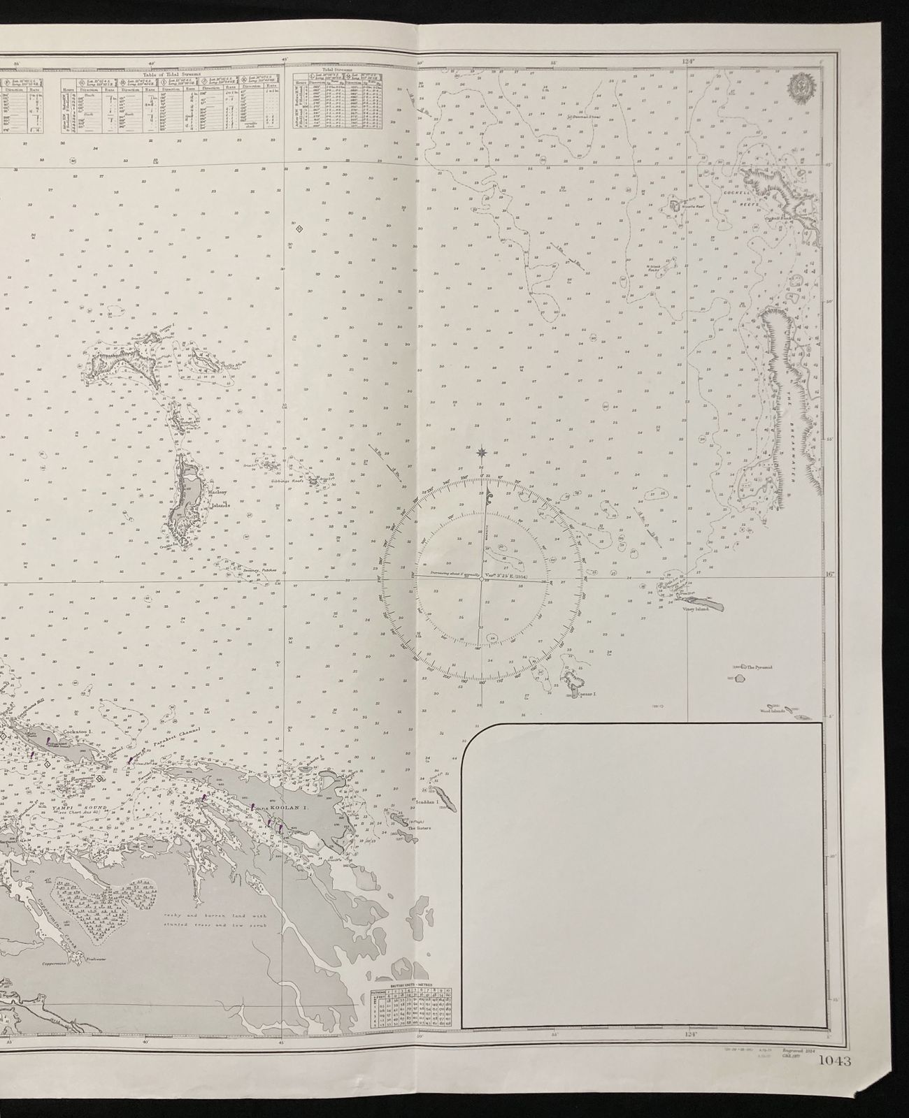 Nautical Chart Buccaneer Archipelago Australia Pacific Admiralty 1980 photo Art