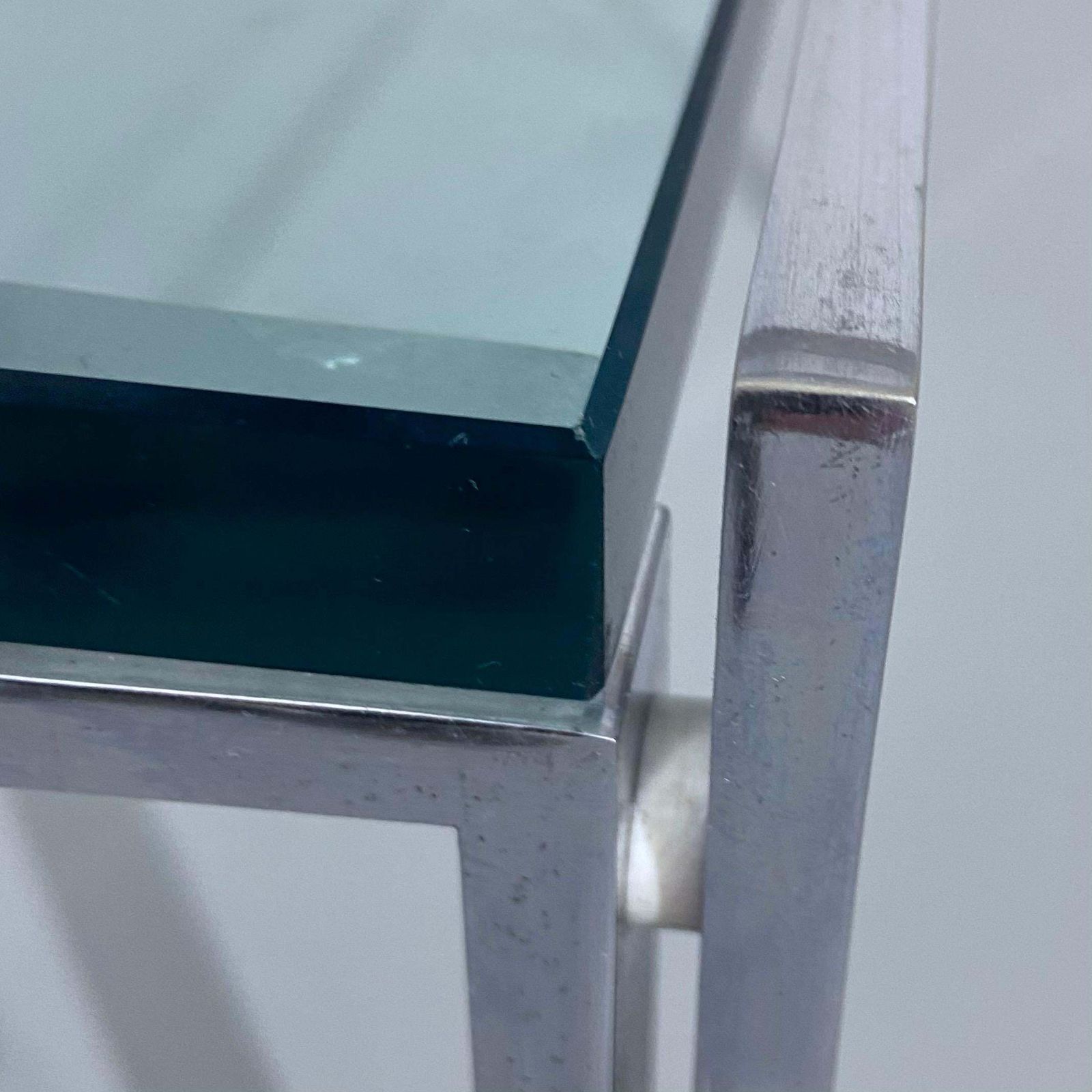 Ross Littel 'Luar' Coffee Table In Glass And Metal For Icf Padova Italy 1970's photo buy
