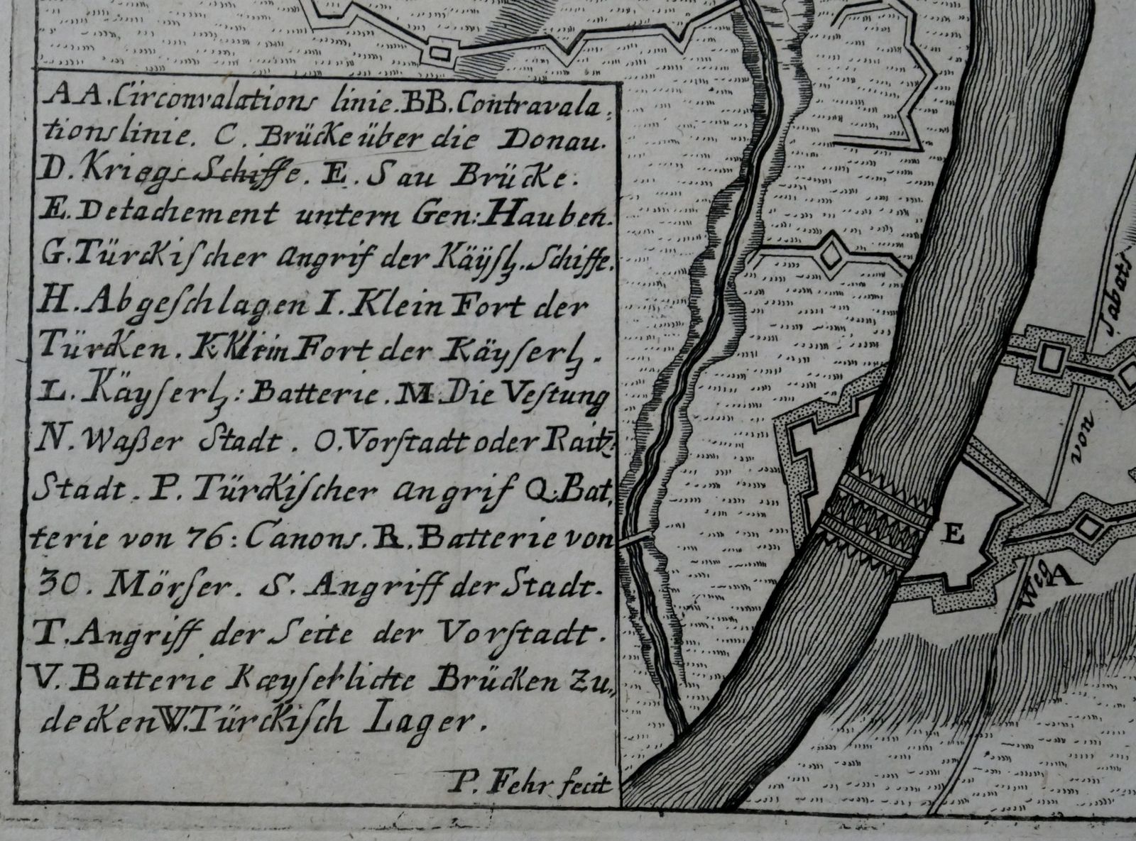 Siege Of Belgrade Fehr Engraving Entwurff Belgrad 1738 photo Art