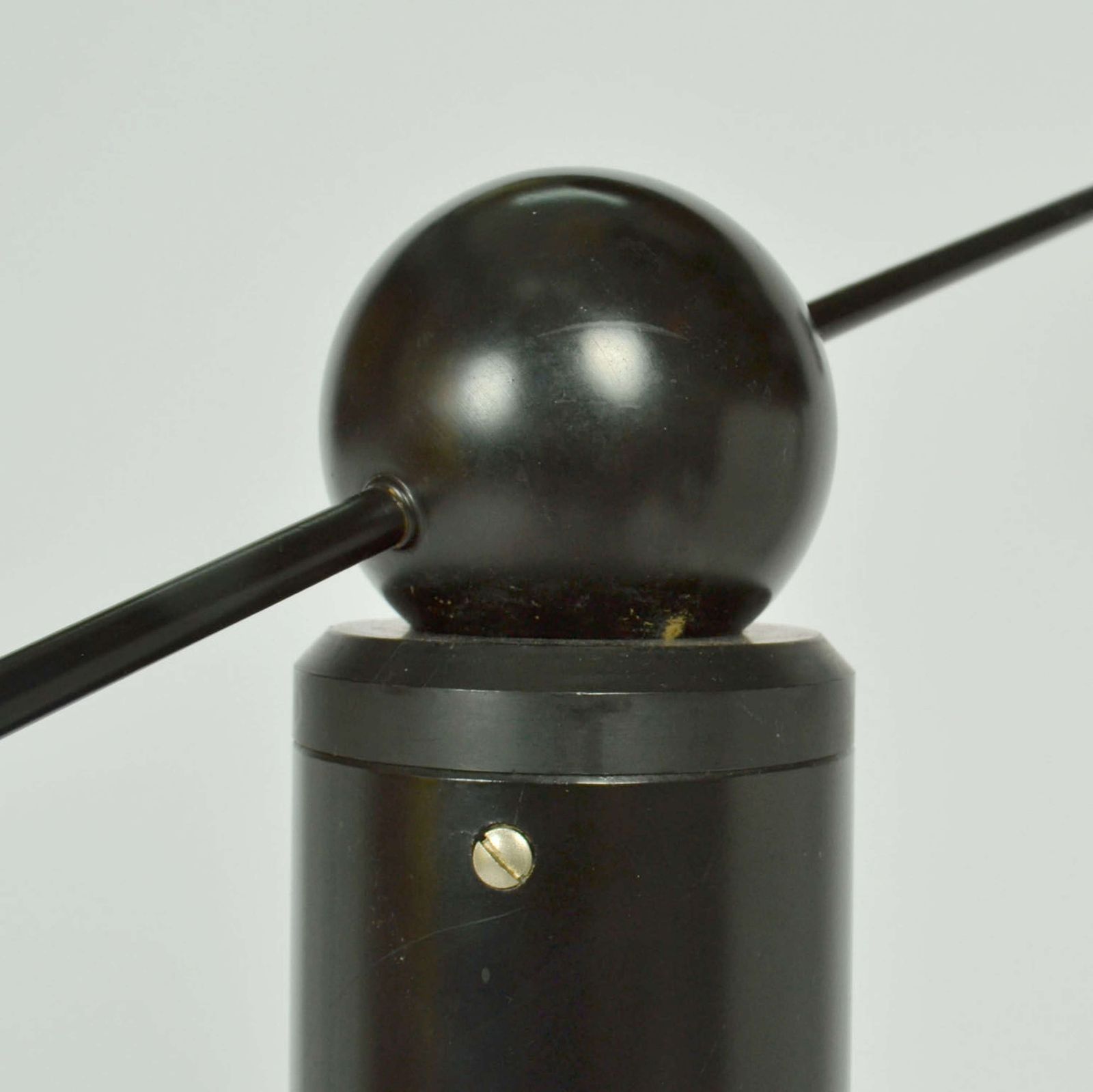 photo for sale Minimalist Counterbalance Black Floor Lamp Att. To Swiss Baltensweiler