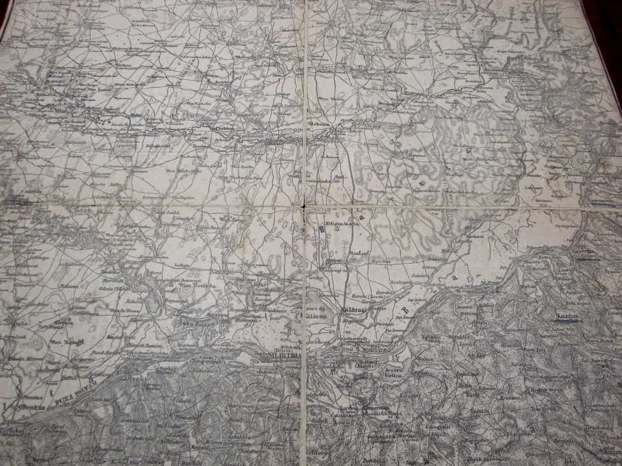 Old Rare Map Silistra Bulgaria Danube Topographic photo furniture