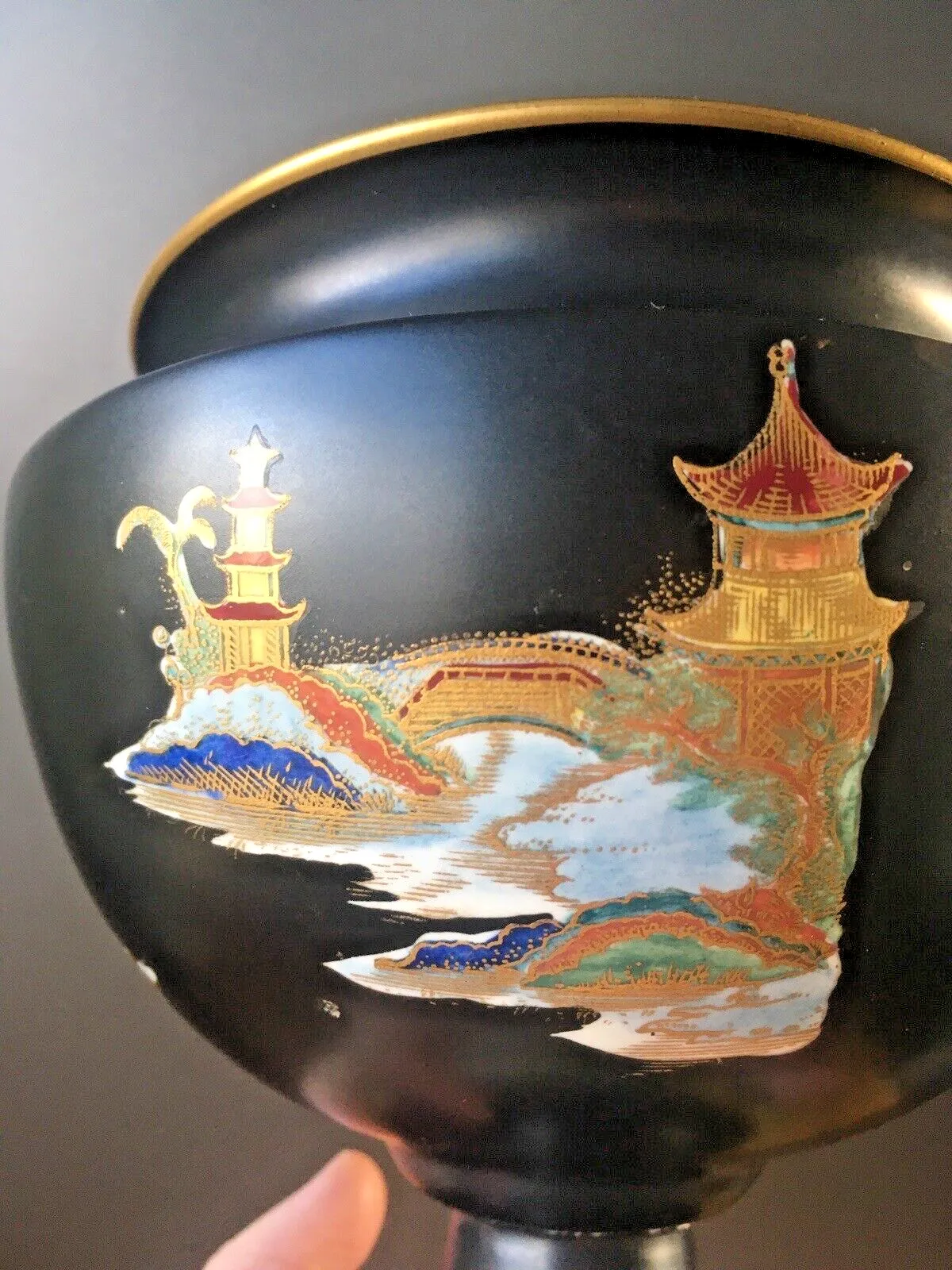 Antique W & R Carlton Ware Japonisme / Chinoiserie Geisha Girl Pedestal Urn Vase photo vintage