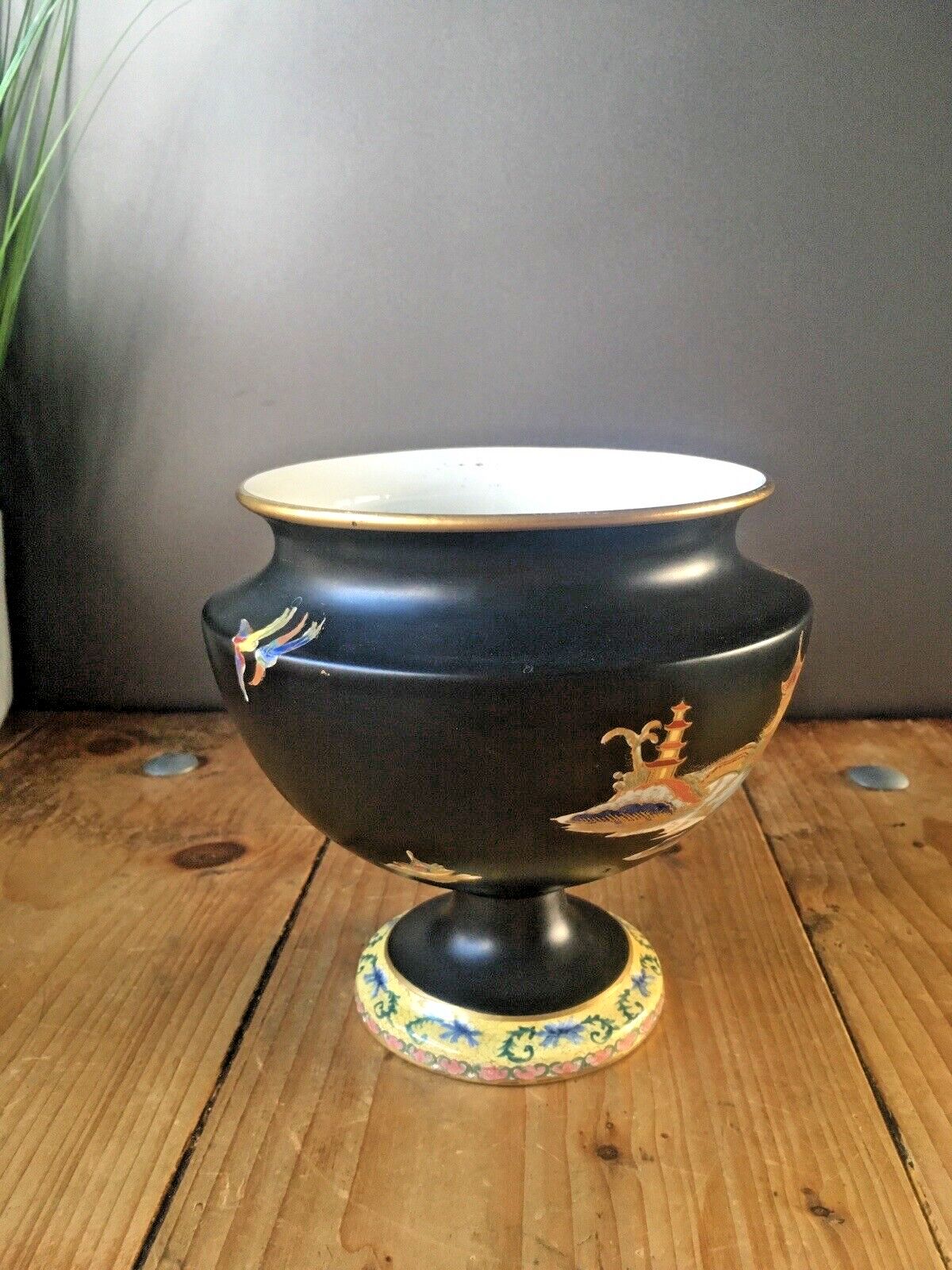 photo vintage Antique W & R Carlton Ware Japonisme / Chinoiserie Geisha Girl Pedestal Urn Vase
