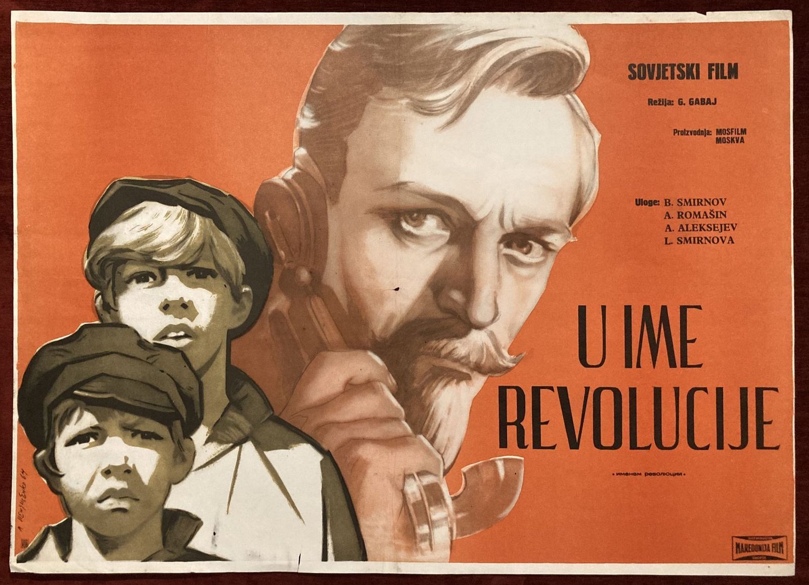 1964 Original Soviet Movie Poster Imenem Revolyutsii Smirnov Gabay Revolution