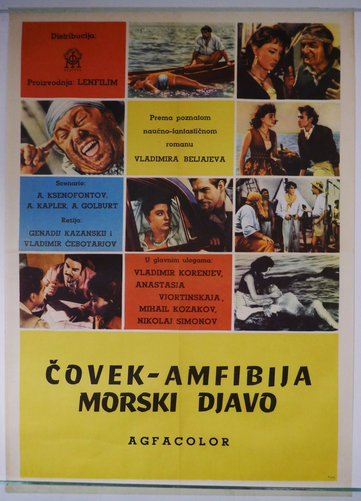 Original Movie Poster Amphibian Man Chelovek Amphibiya Chebotaryov Kazansky 1962