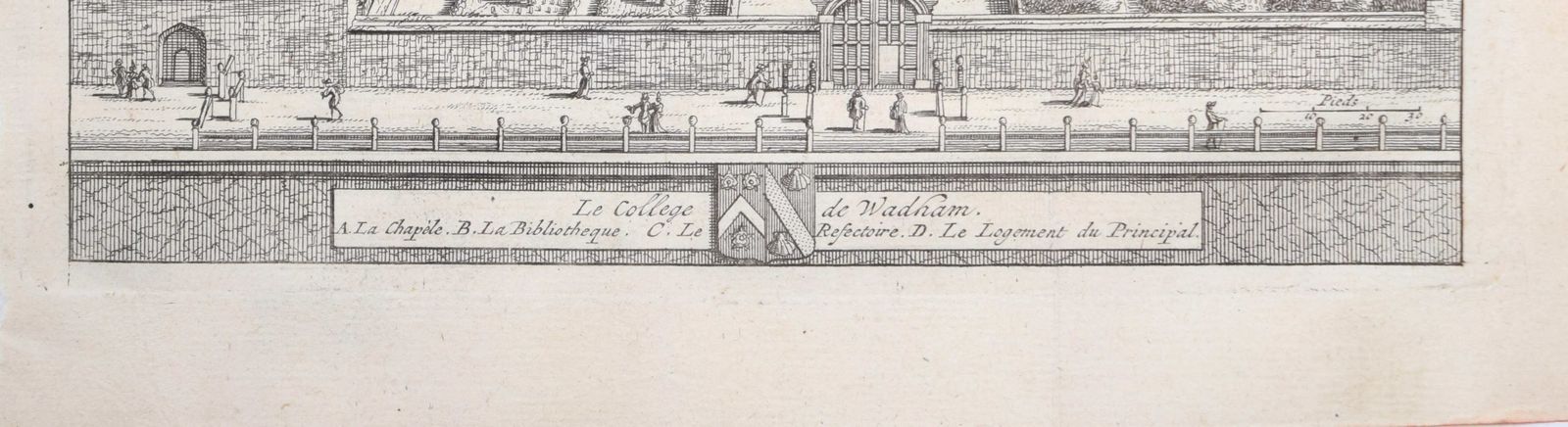Pieter Van Der Aa (1659 1733), After David Loggan (1634–1692) Wadham College, Oxford (1727) photo furniture