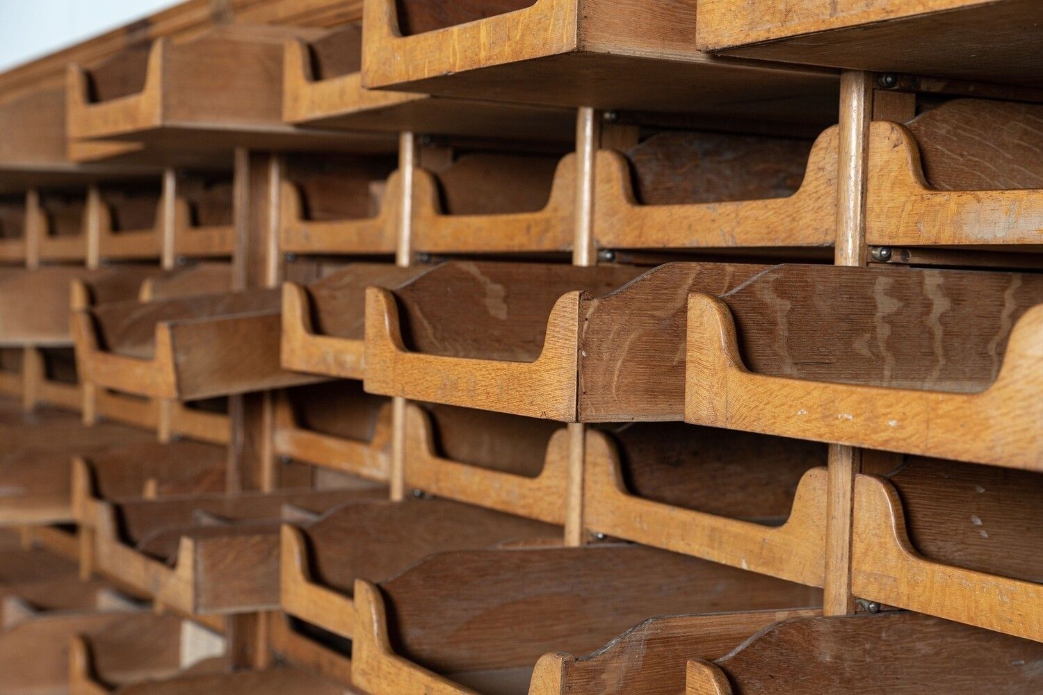 8913.0 Pair Monumental English Oak Haberdashery Cabinets photo
