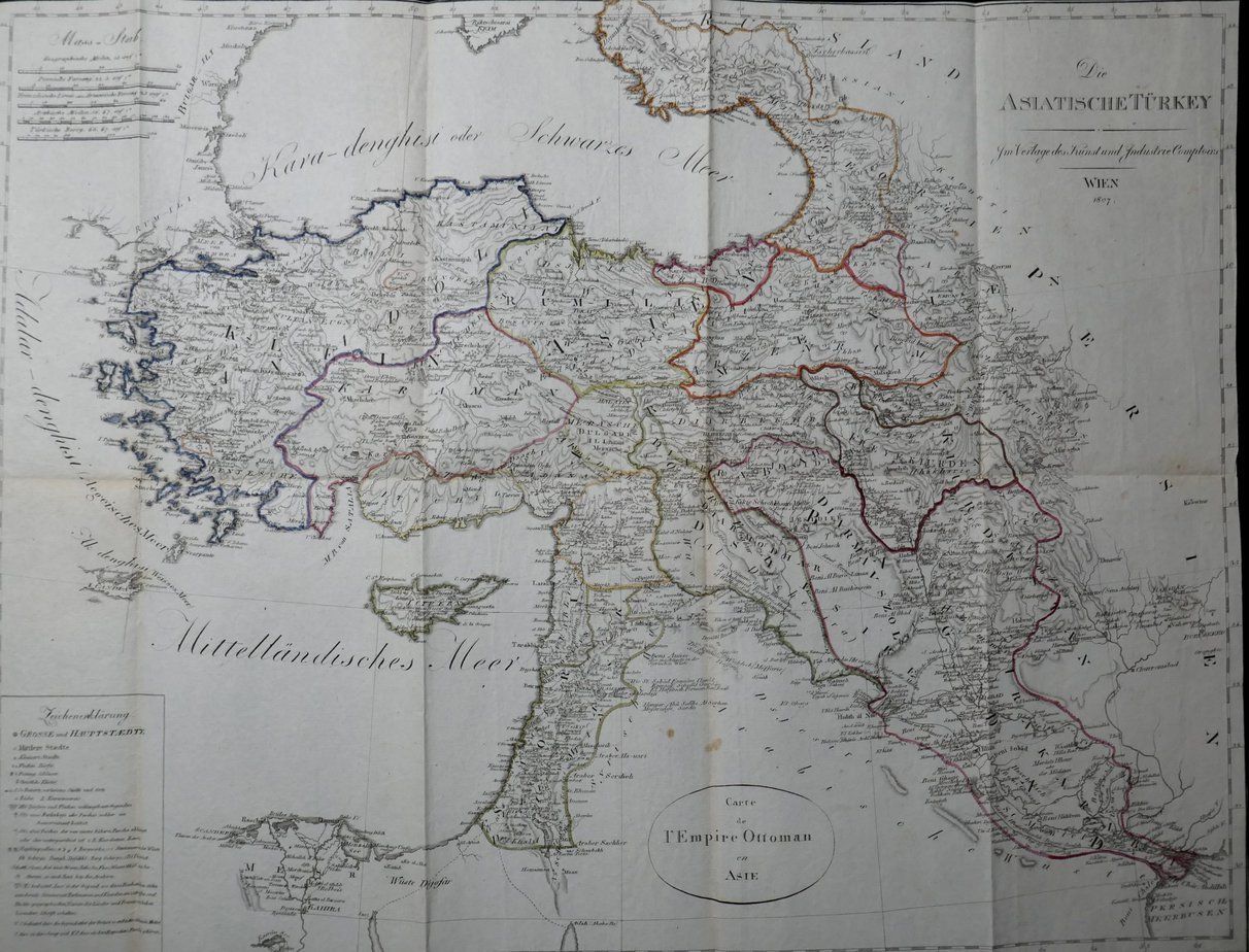Asiatische Turkey Antique Map Ottoman Empire 1807