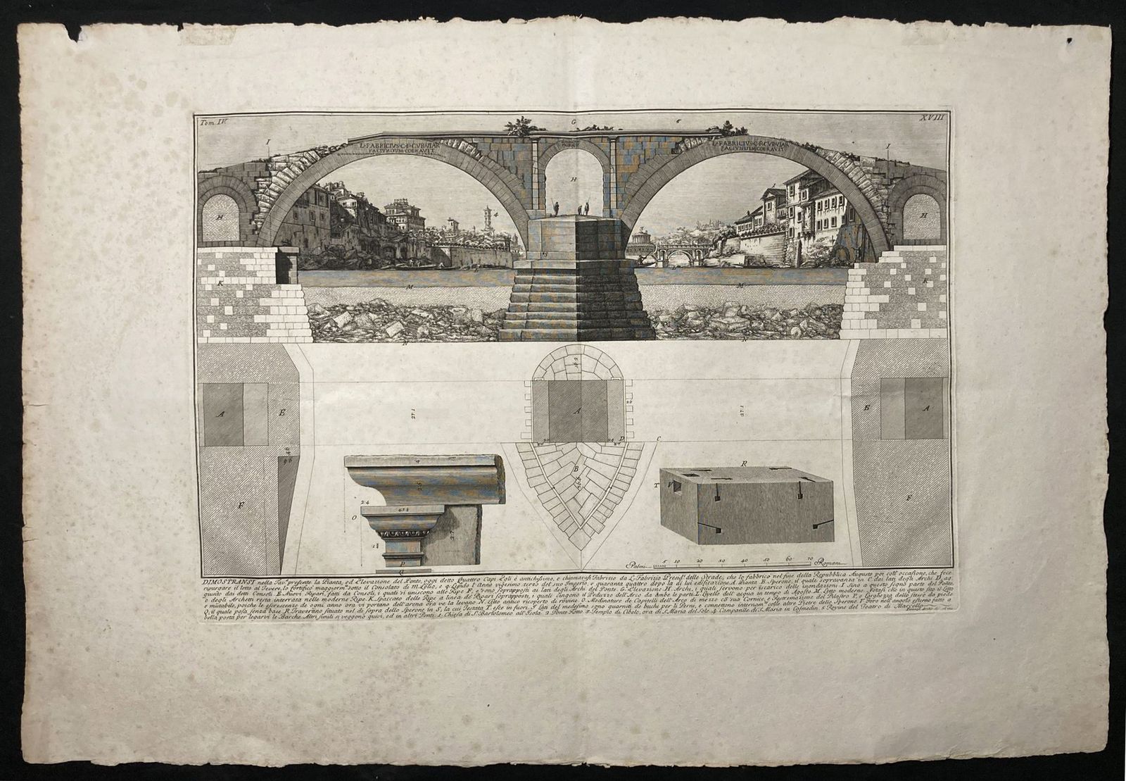 Piranesi Ponte Fabricio View 1756 Antichita Romane Quattro Capi photo furniture