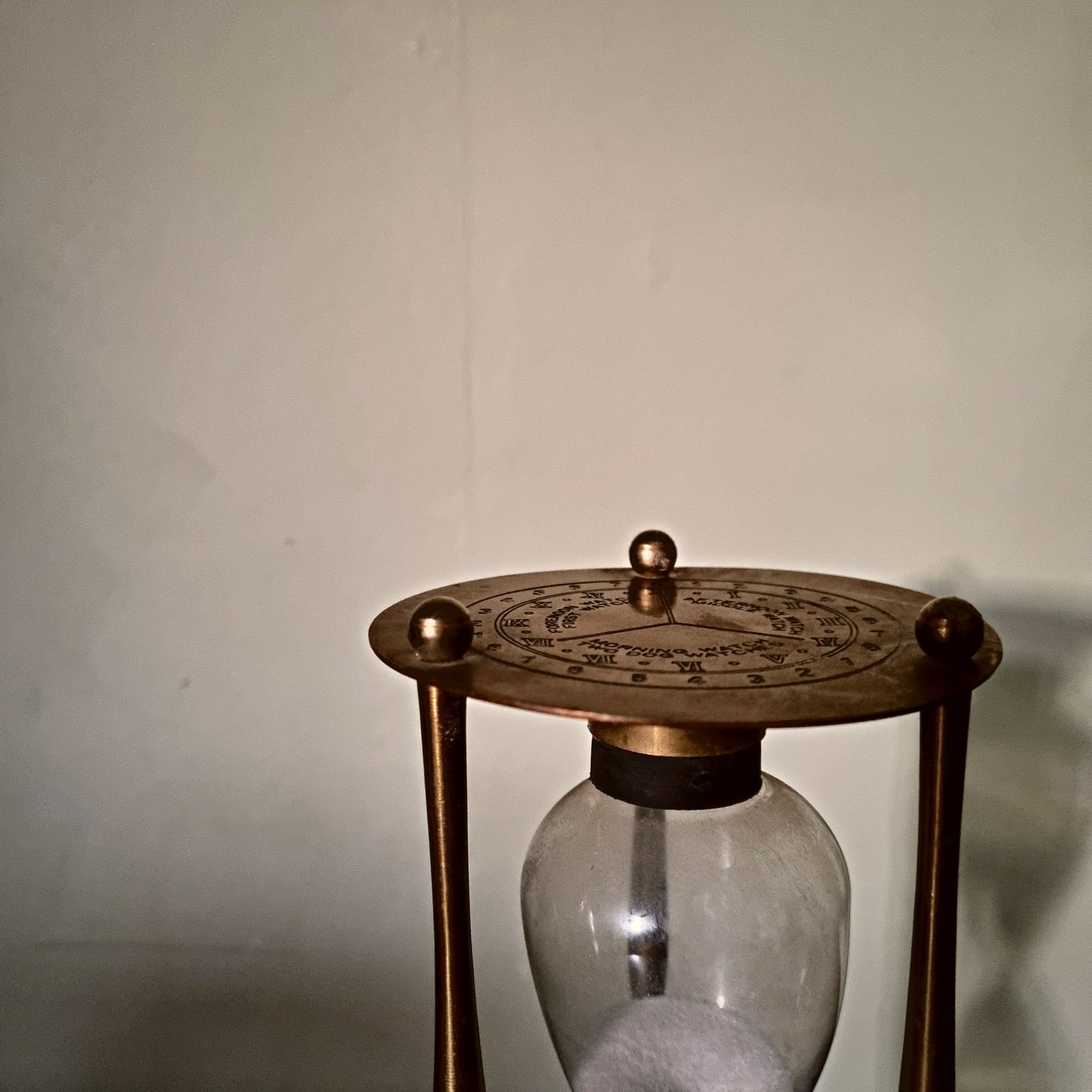 Antique Solid Brass Sand Clock photo for sale