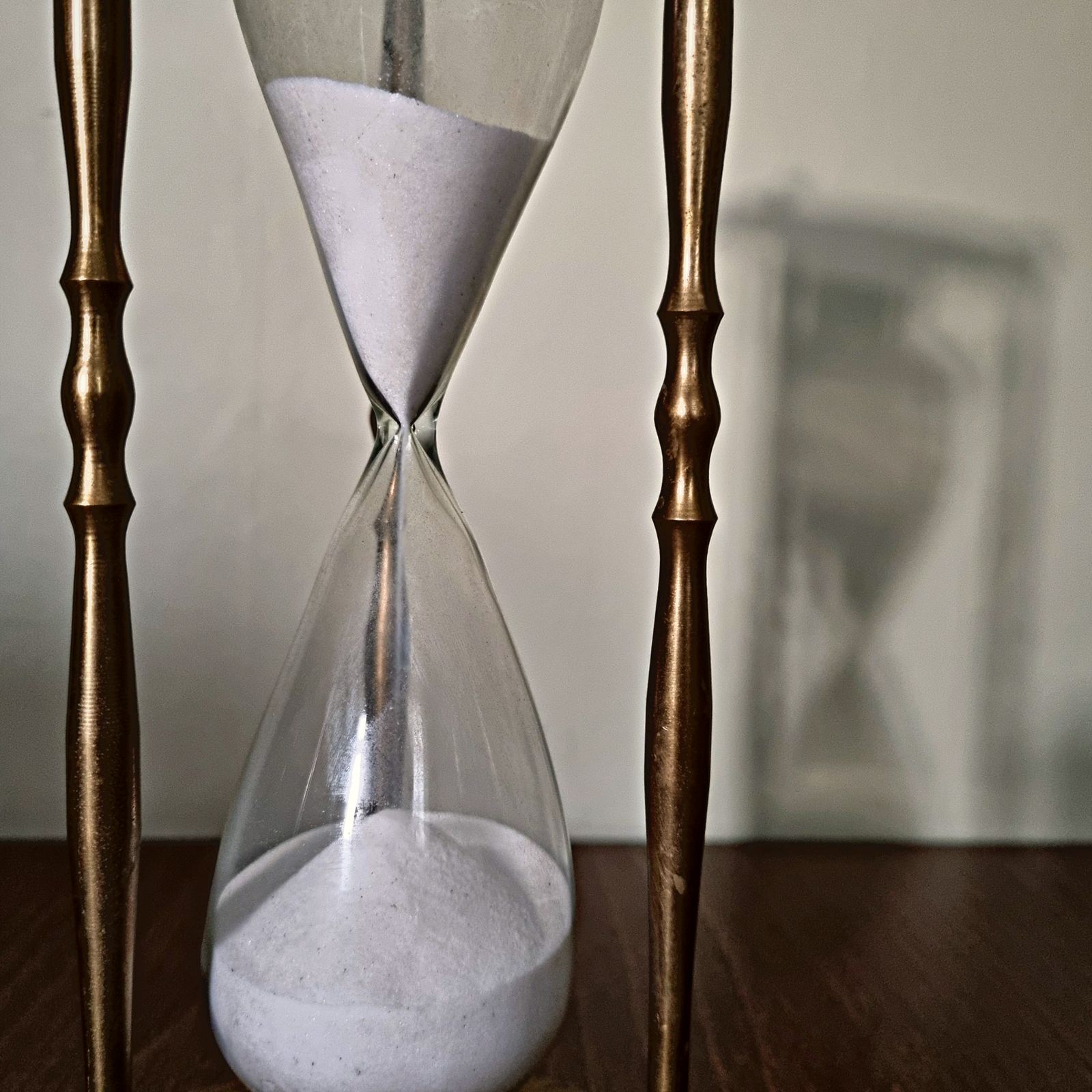 Antique Solid Brass Sand Clock photo Home Decor