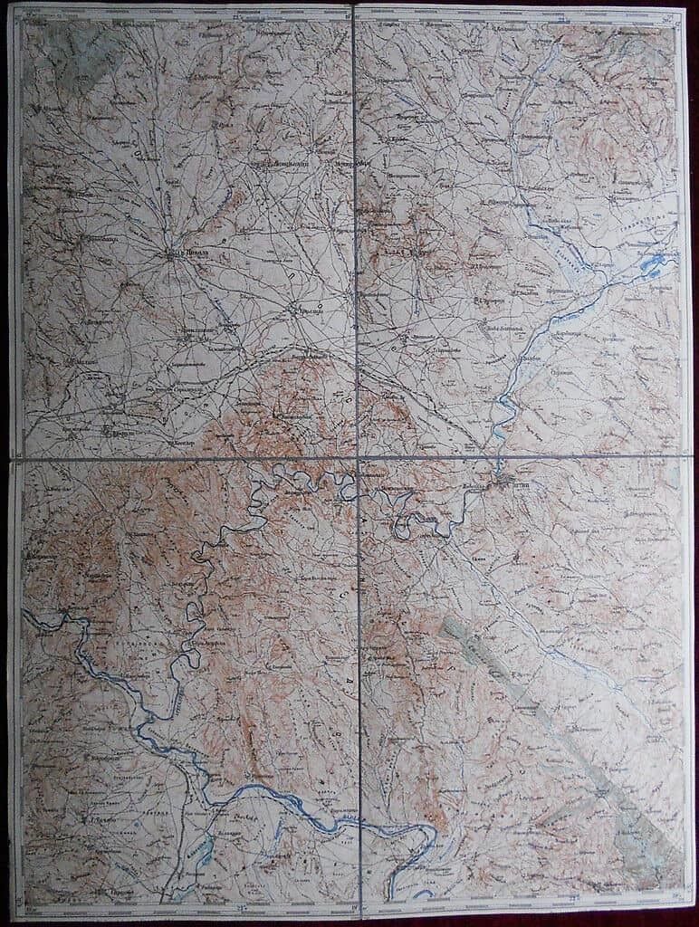 Original Military Topographic Detailed Map Eastern Macedonia Stip штип Wwi