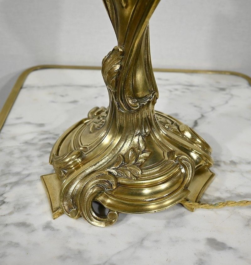 photo furniture Art Nouveau Lamp In Gilt Bronze, 19th Century