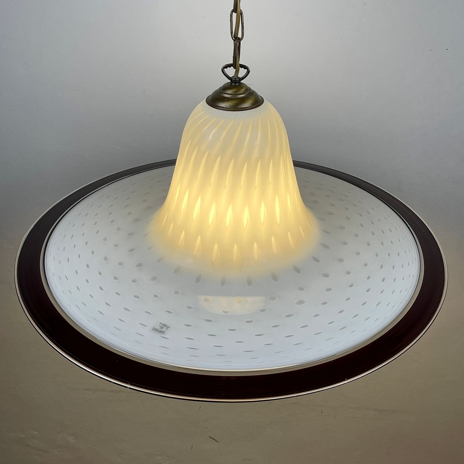 Vintage Murano Glass Pendant Lamp Vetri Murano 025 Italy 1970s photo furniture