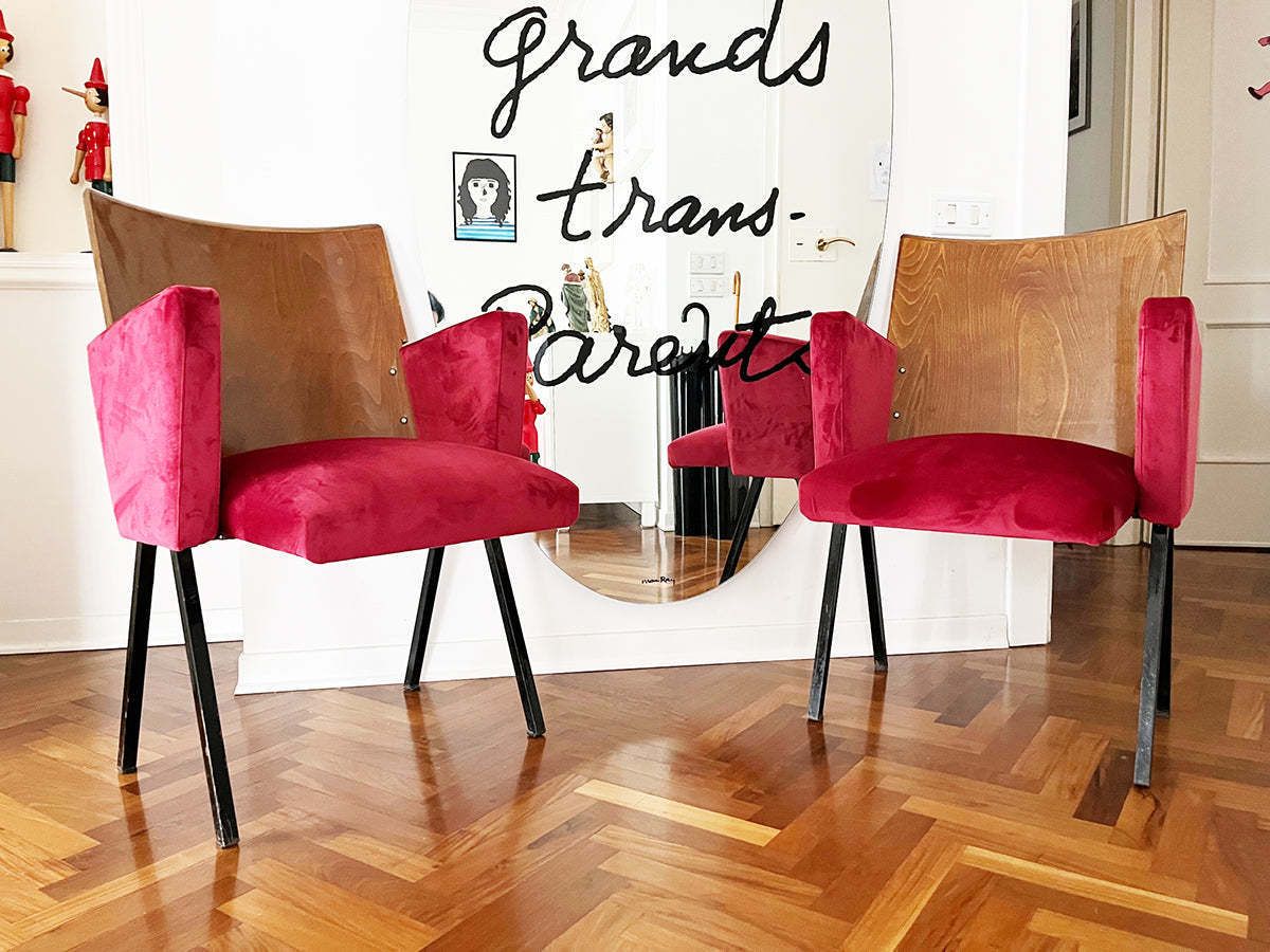 Pair Of 50s Theater Armchairs  Design