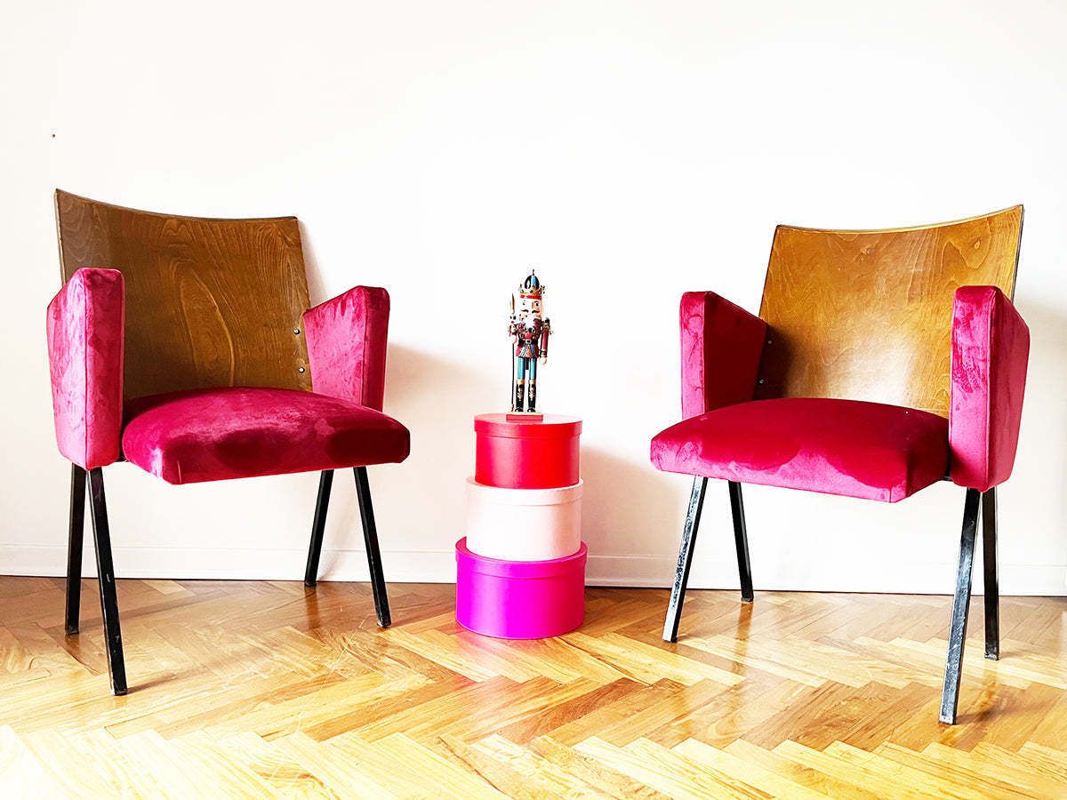 Pair Of 50s Theater Armchairs  Design photo for sale