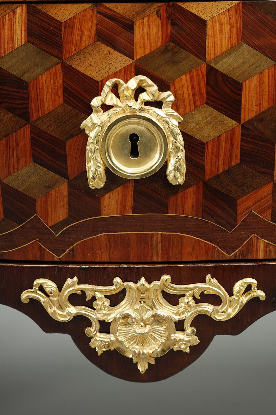 photo for sale Chest Of Drawers In Rosewood Veneer With Oeben Marquetry, Louis XV Period