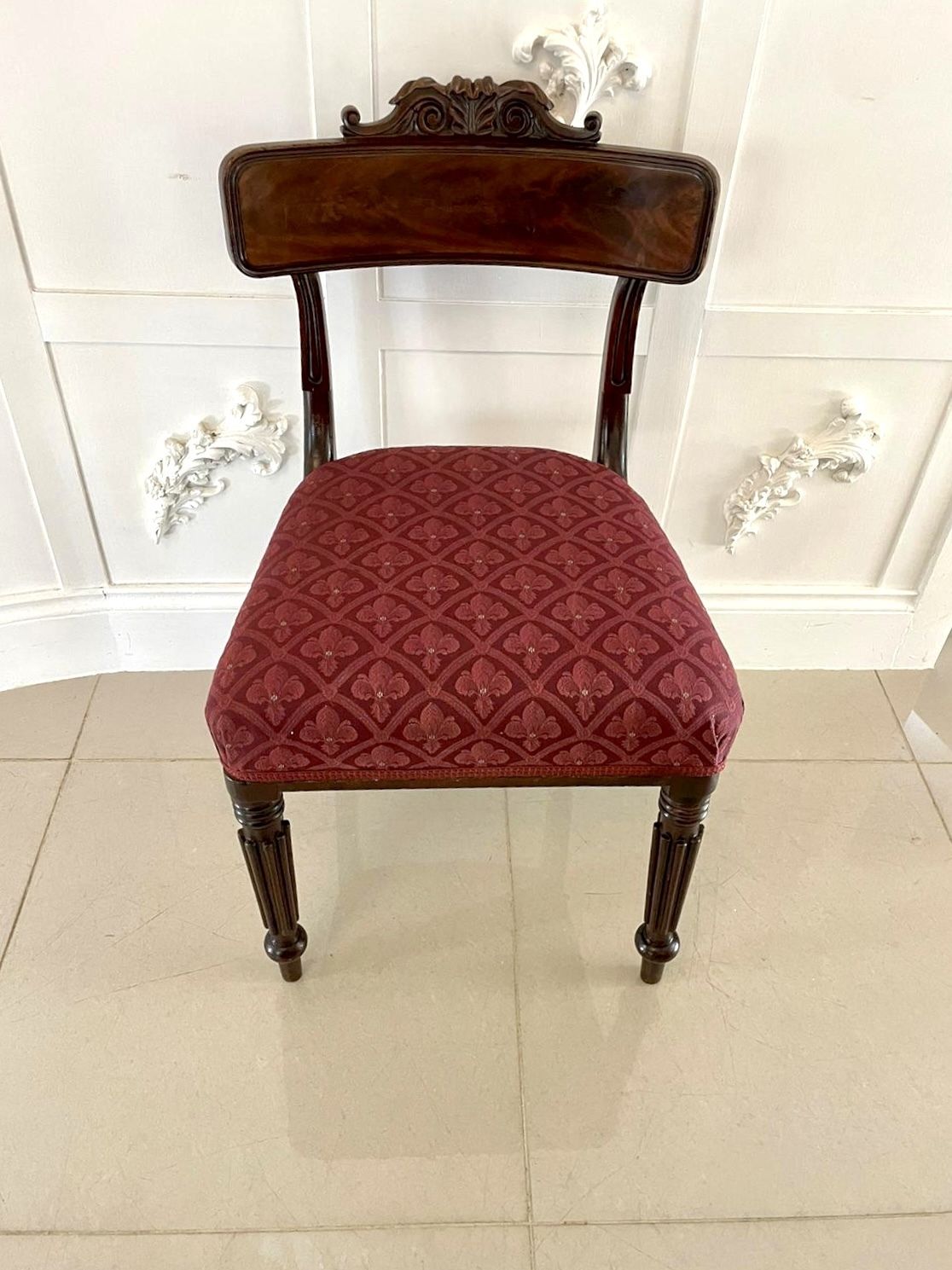 Fine Set Of 6 Antique 19th Century Quality Mahogany Library Chairs By Gillows photo Furniture