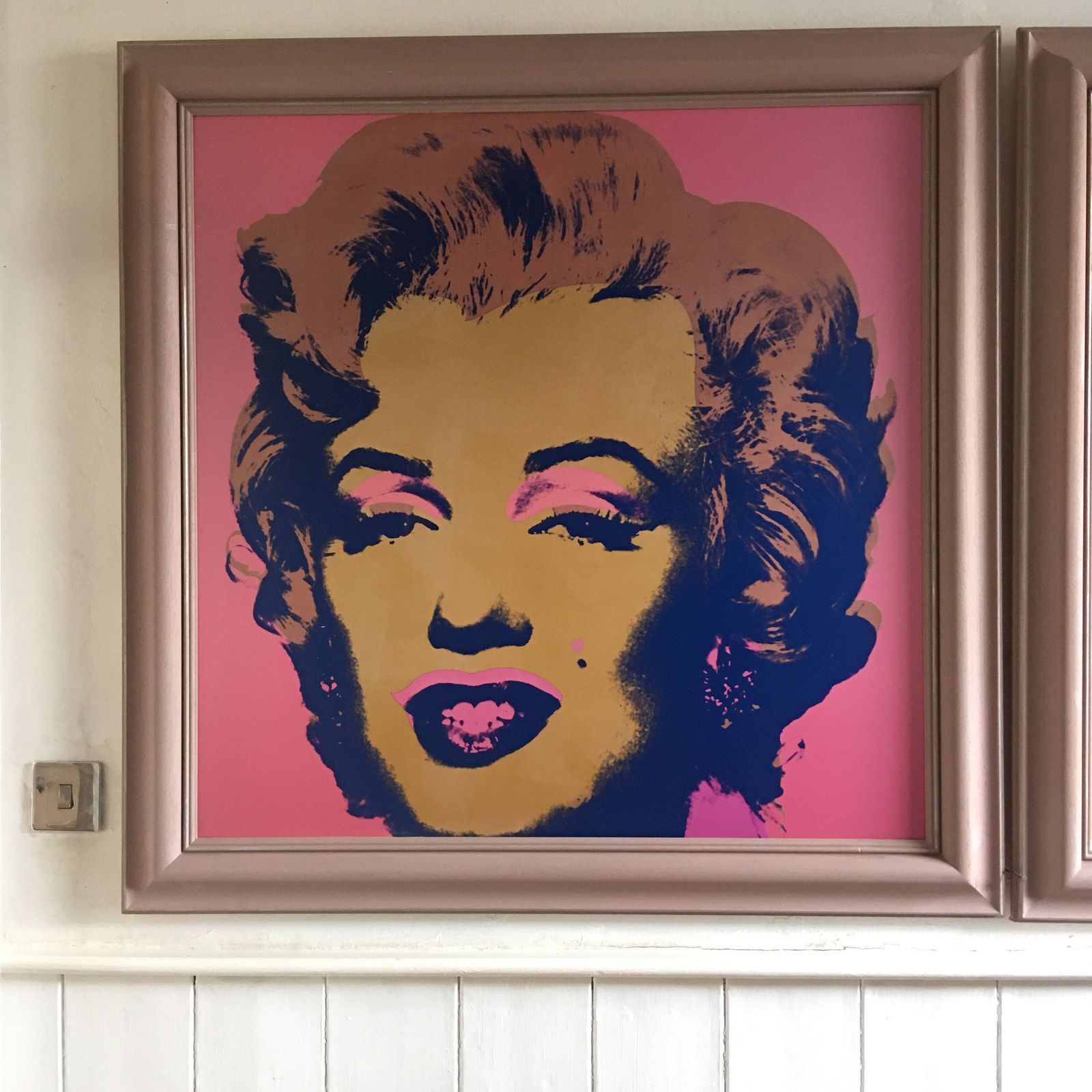 Large Framed Pop Art Print On Board Of Marilyn Monroe In The Style Of Andy Warhol photo Art