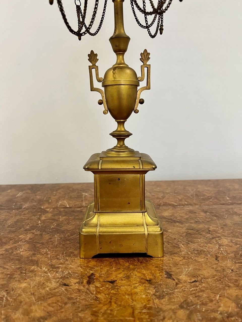 Large Pair Of Victorian Quality Gilded Brass Candelabras photo 595.0