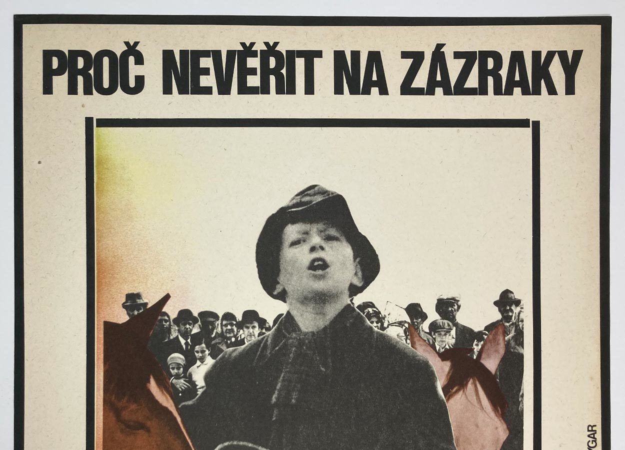 Original Film Poster, Why Not Believe In Miracles?, Milan Grygar, 1977, Genuine Czech Vintage Print photo furniture